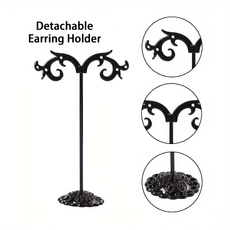 Набор из 3 черных подставок для серег в форме крюка для демонстрации украшений, фотосъемки и розничной торговли