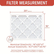 HVAC AC va pech uchun 40.64x50.8x2.54 sm elektrostatik qirqilgan havo filtrlarining olti to'plami, MERV8, MERV11 va MERV13 da mavjud. Havo konditsioneri uchun zaruriy aksessuarlar.
