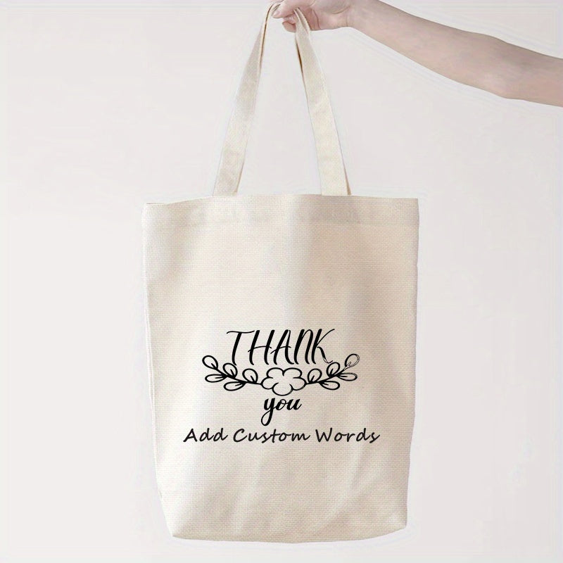 Canvas Tote Bag with Thank You So Much Honey Design for Weddings Birthdays Beach Trips and Gifts