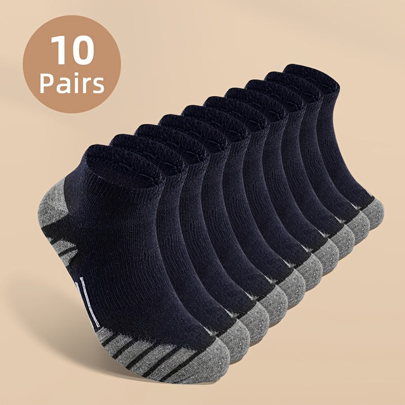 Men's Low-Cut Socks 10 or 20 Pairs Odor-Resistant Sweat-Absorbing Breathable