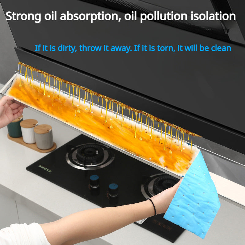 Uy oshxona pechka qopqog'i yog'ga chidamli pad filtri membrana, ko'k rangda, yog'ni so'rish va suv o'tkazmaydigan qilish uchun qalinlashtirilgan.