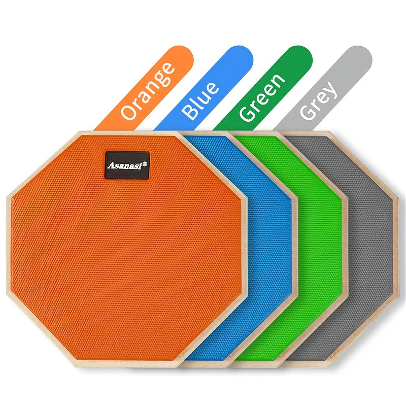 8 Inch Rubber Wooden Drum Practice Set with Durable Bracket