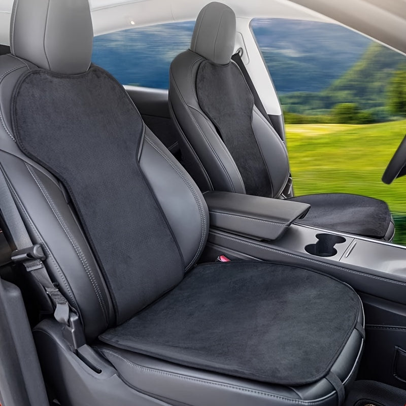 All-Season Flannel Seat Cushion Covers for Tesla Model 3 and Y Rear and Front Seats