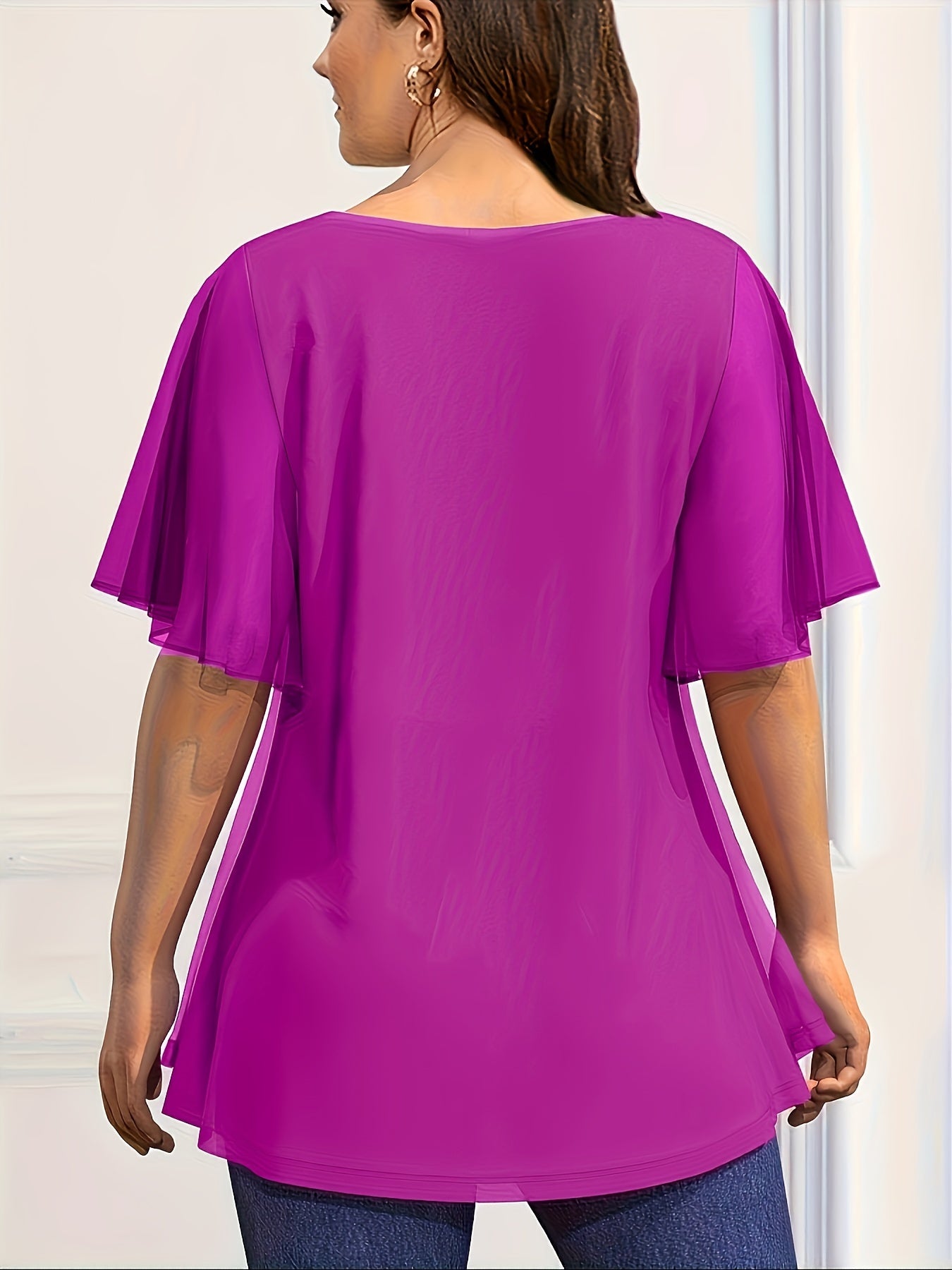 Plus o'lchamli ayollar uchun ochiq yelka chiffon kofta yozgi yengil nafas oladigan