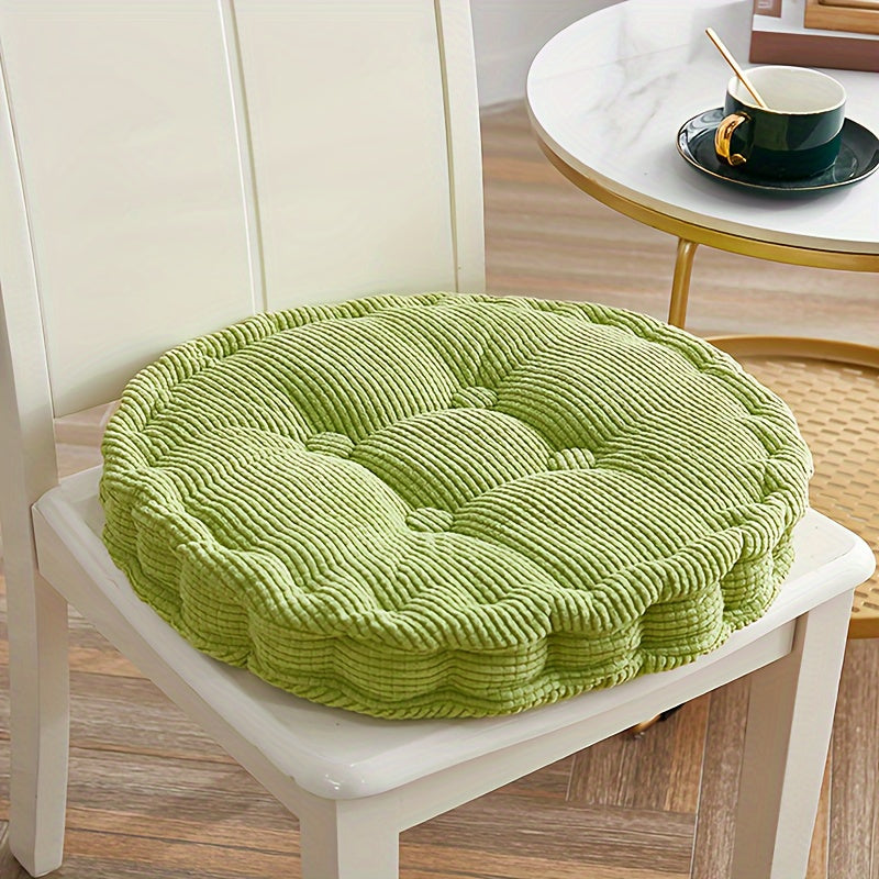 Round Dandelion Corduroy Seat Cushion for Office Bedroom Dining Chair Thick and Soft