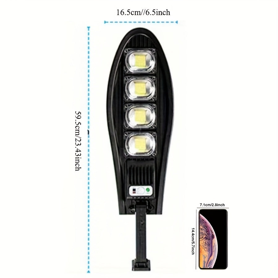 Farola solar LED con sensor de movimiento y control remoto para jardín, patio