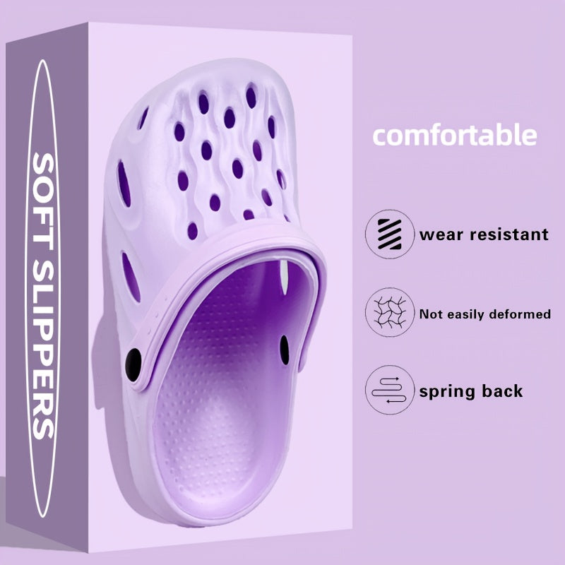 Women's Lightweight Slip-On Sandals, Indoor Outdoor Beach Shoes