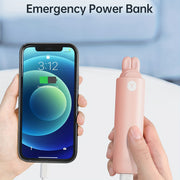 Mini Handheld Fan with LED Display, 2 Speeds, USB Rechargeable, Portable