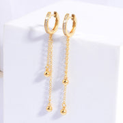 Women’s Tassel Bead Earrings in 18K Plated Jewelry Gift for Women