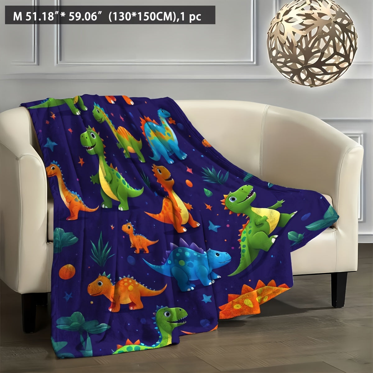 Dinosaur Fleece Blanket Cozy All-Season Warmth for Kids and Adults