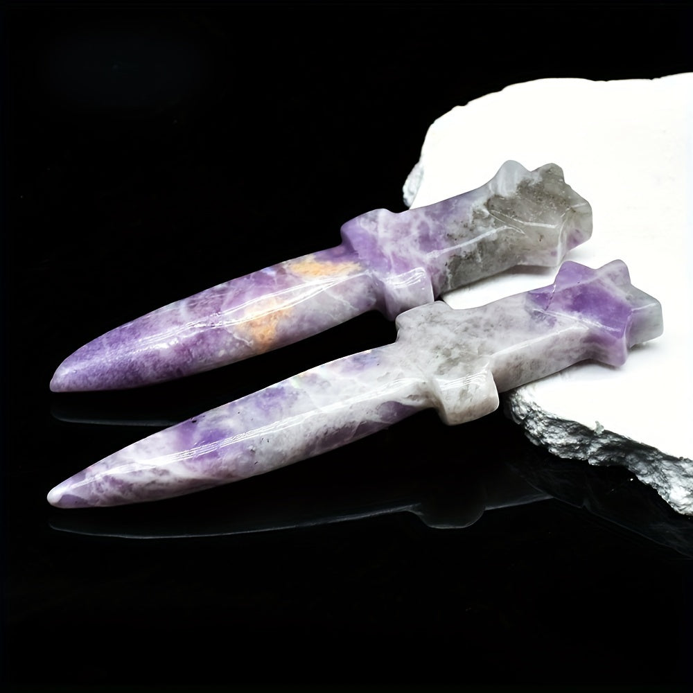 Amethyst Crystal Sword Natural Quartz Fengshui Home Decor Gift