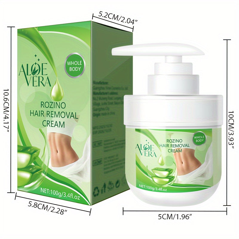 Aloe Vera Hair Removal Cream For All Skin Types 100g Gentle and Easy