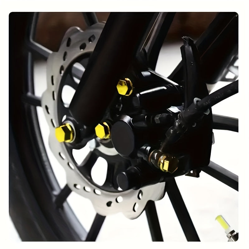 Motorcycle Car Bicycle Decorative Nut Bolt Cap Cover 30 Pack Chrome