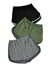 Ayollar uchun kattaroq o'lchamdagi rangli blokli uyqu shortlari polyester dam olish uchun qulay barcha mavsumlar