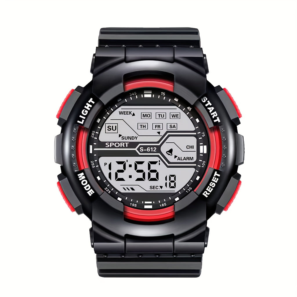 Sporty Digital Watch for Teens and Adults with Luminous Display