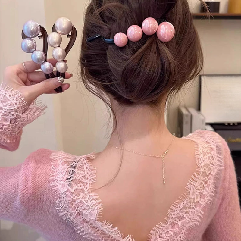 horquilla de pelo de imitación de perlas de acrílico para chicas adolescentes, para uso diario