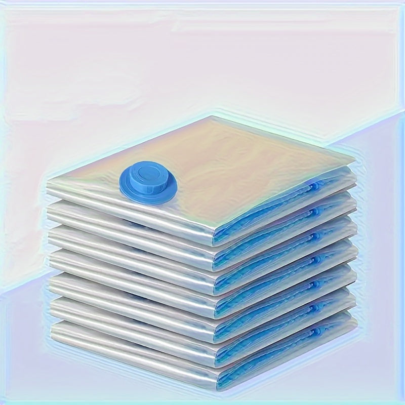 Kiyimlar va yotoqxona uchun 6 ta vakuum saqlash sumkasi va qo'l pompasi to'plami