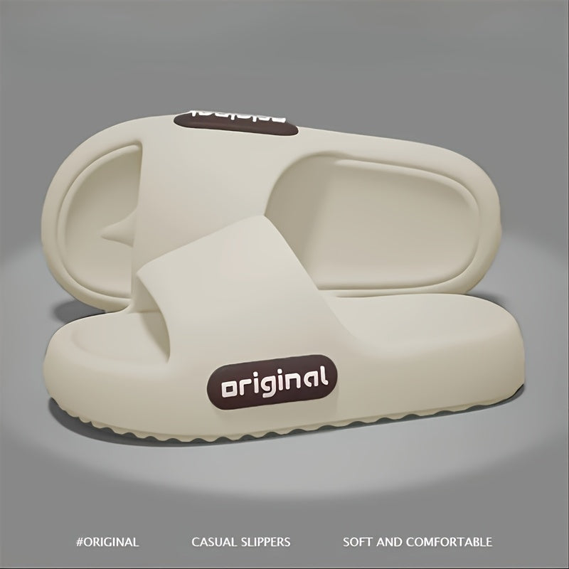 Men Women EVA Non-Slip House and Beach Slippers Minimalist Striped