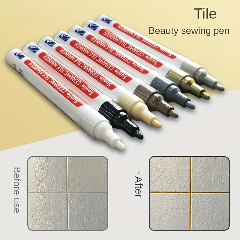 White Waterproof Tile Grout Pen for Bathroom Floor Repair 1/3/5pcs