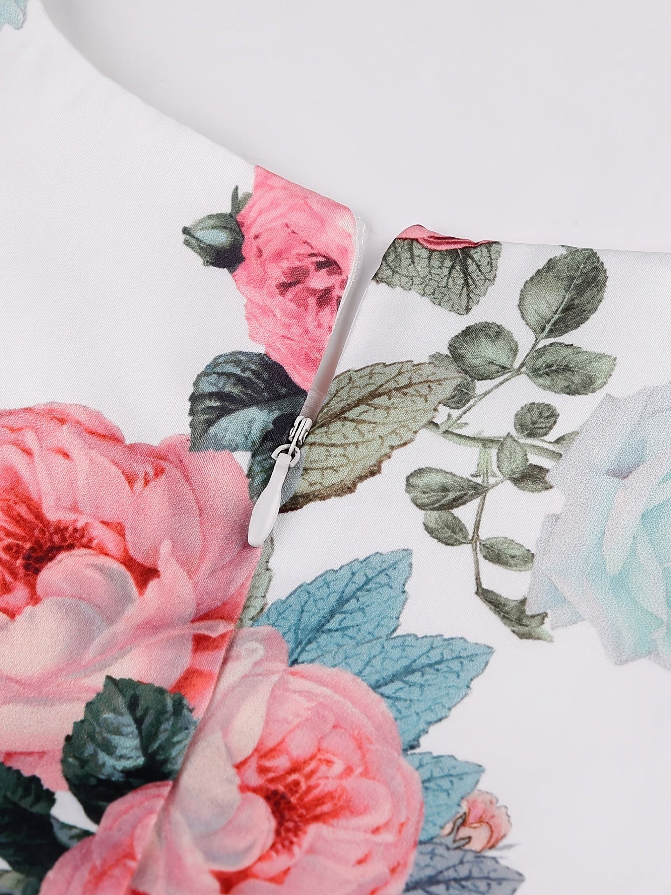 Girls Floral Print Midi Dress with Bowknot and Lace-up Details for Elegant Kids