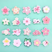 Pink Flower Plastic Shoe Charms 20Pcs/25Pcs Shoe Decorations Gift