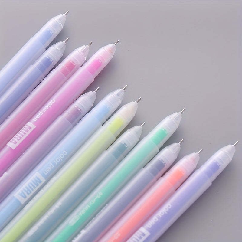 12pcs Kawaii Blue Gel Pens 0.5mm for Journaling School Supplies