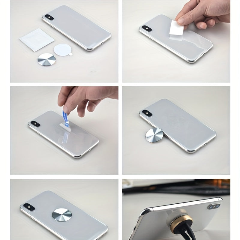 Universal Aluminum Car Phone Mount Magnetic Suction Holder for Mobile Devices