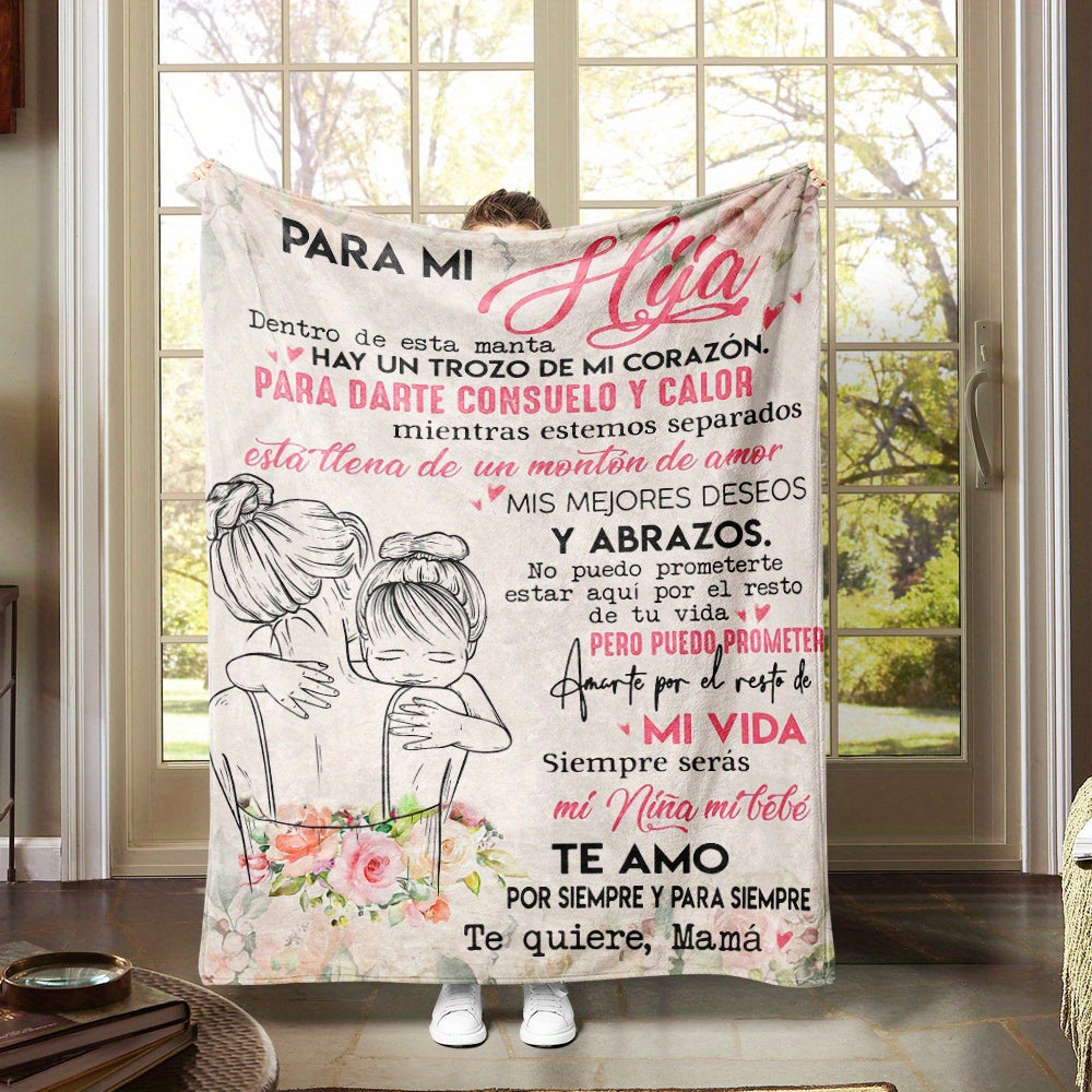 Flannel Blanket for Women with Envelope Print Cozy Throw for Couch Bed Sofa Camping