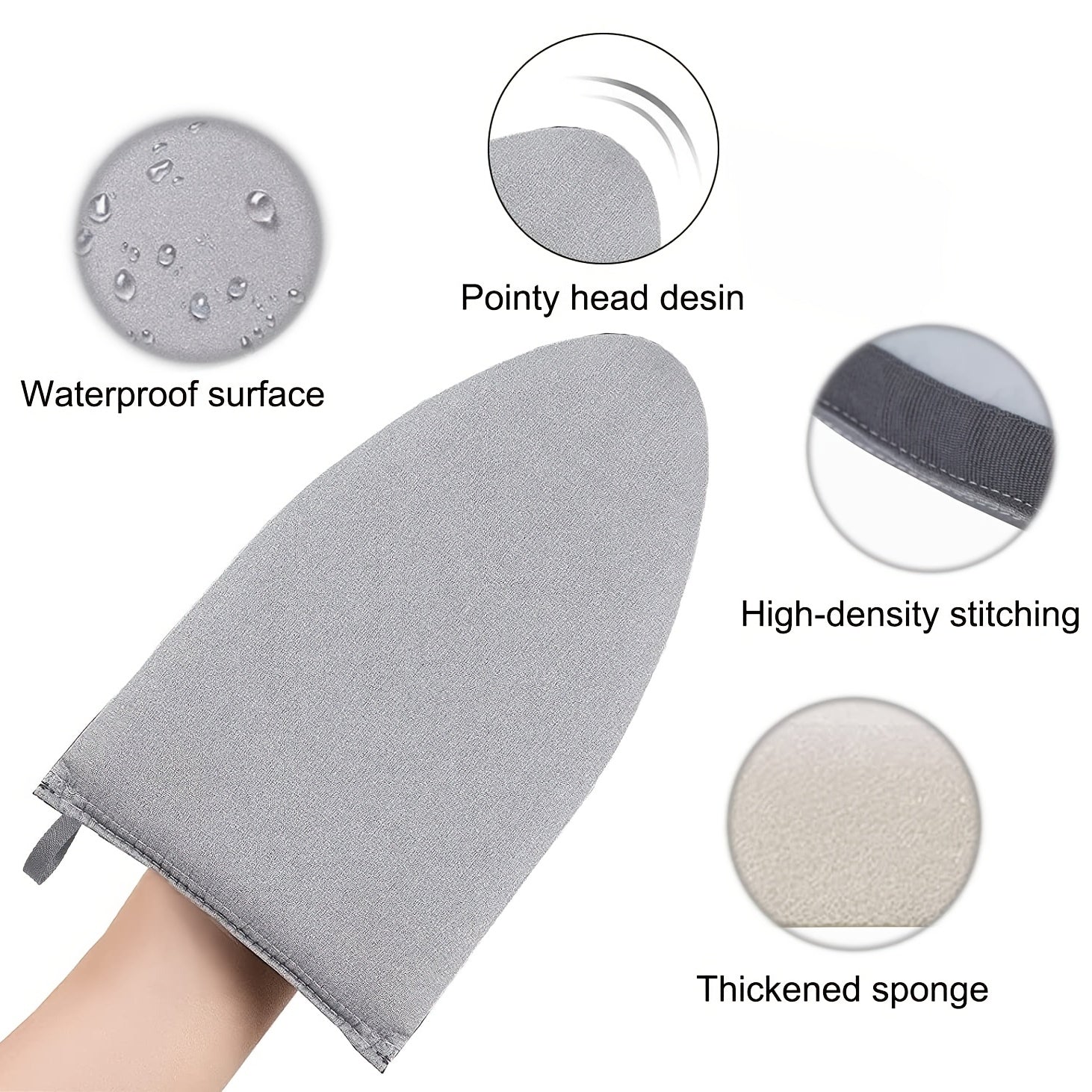 Mini Ironing Board for Clothes, Portable Handheld Ironing Device with Heat Resistant Pad