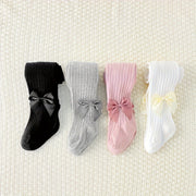 Детские колготки, упаковка из четырех, однотонные, трикотаж из полиэстера и спандекса, всесезонные