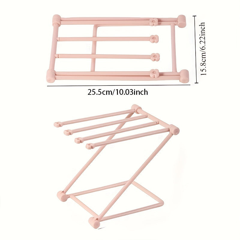 Organizador plegable de accesorios para el cabello, estante de varias capas para aros y pinzas