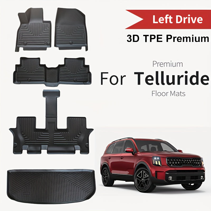 All Weather TPE Floor Mats and Cargo Liners for Telluride 2020–2024