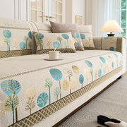 Нескользящая накидка на диван с мотивом дерева для 1-4 местных диванов, безопасна для домашних животных, моется в машине, прочная