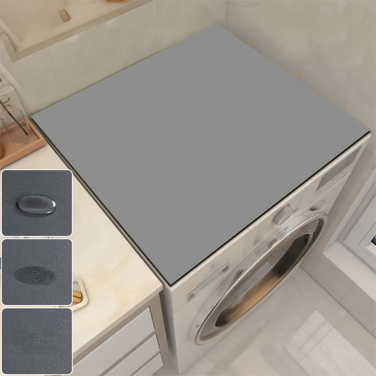 Diatomaceous Washer Dryer Top Protector Mat Non-Slip Absorbent