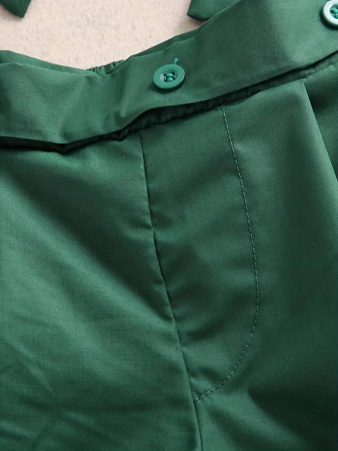 Girls' 2-Piece Cotton Outfit with Flounce Sleeve Top and Solid Shorts for Summer