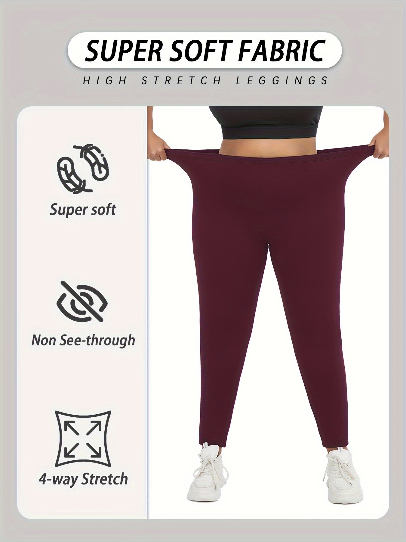 Plus Size Women Soft Sport Leggings Seamless Yoga Running Athletic