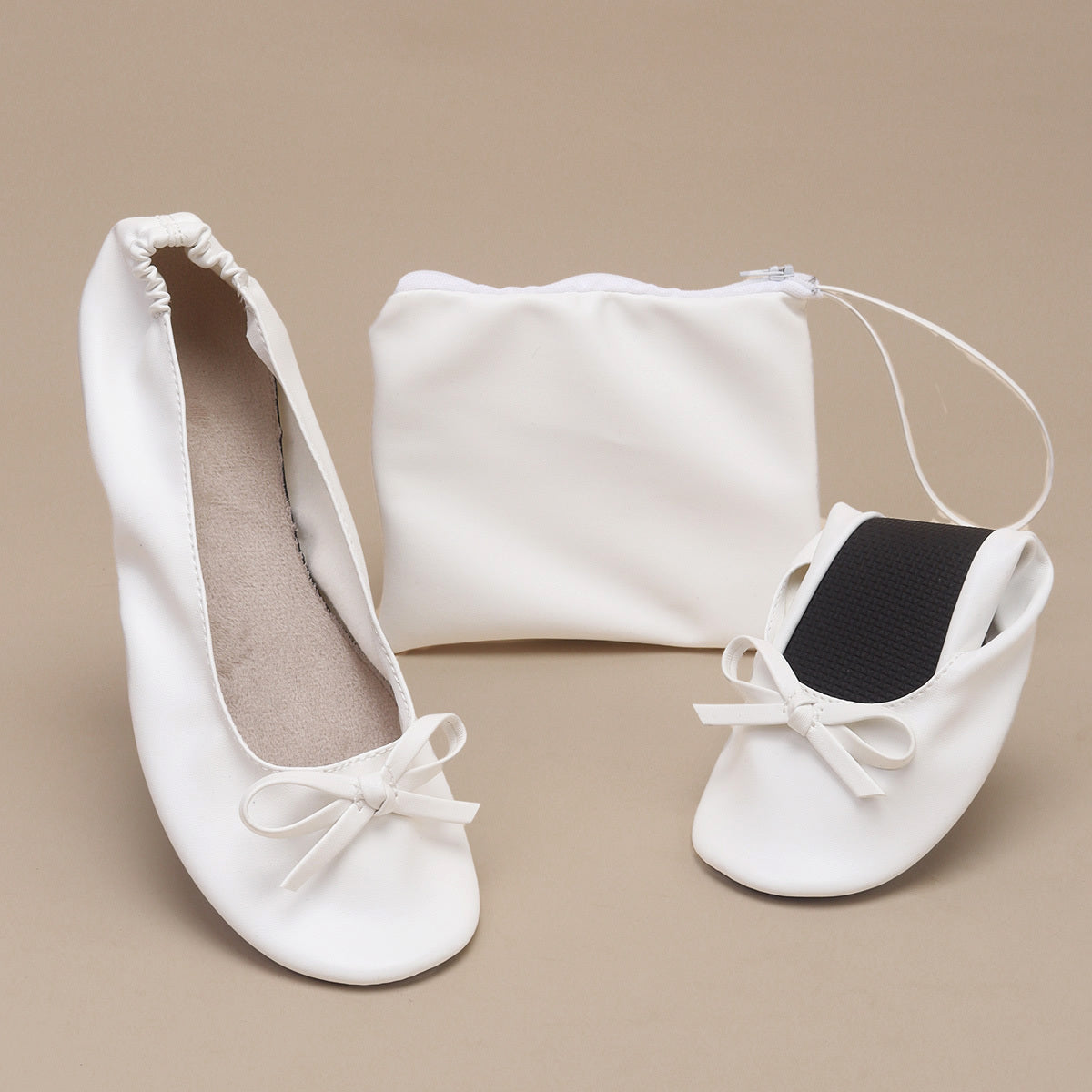 Ayollar uchun yumshoq rang-barang slip-on balet tuflisi, 35-43 o'lchamlar, saqlash sumkasi bilan