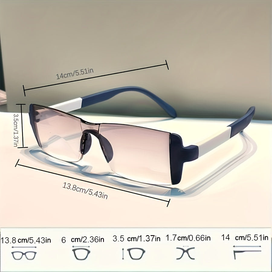 Juego de 3 gafas de lectura unisex con montura rectangular de PC, ligeras, cómodas y con corrección visual +1.0 a +4.0