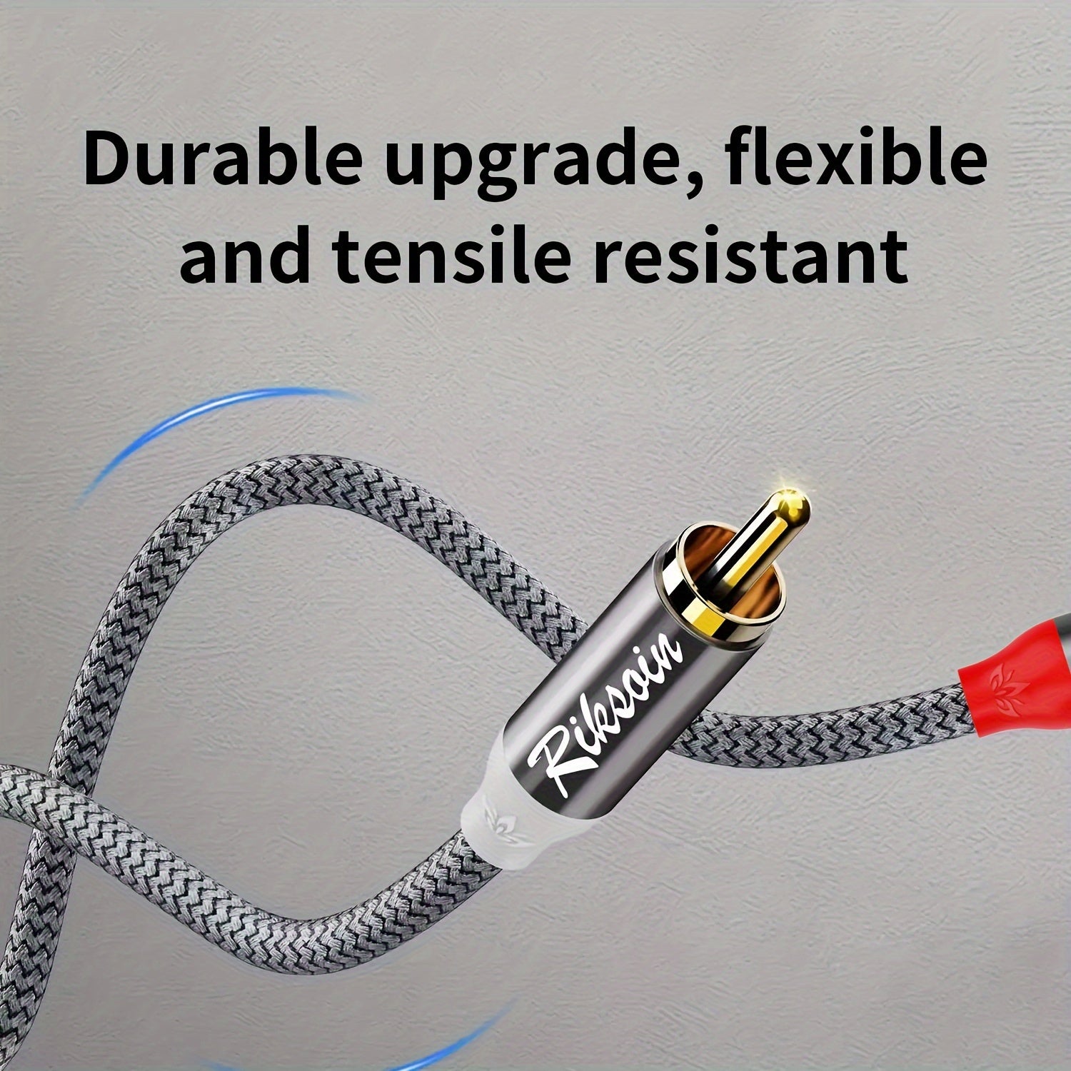 Nylon Braided 3.5mm Male to 2RCA Audio Cable for Stereo Sound Devices