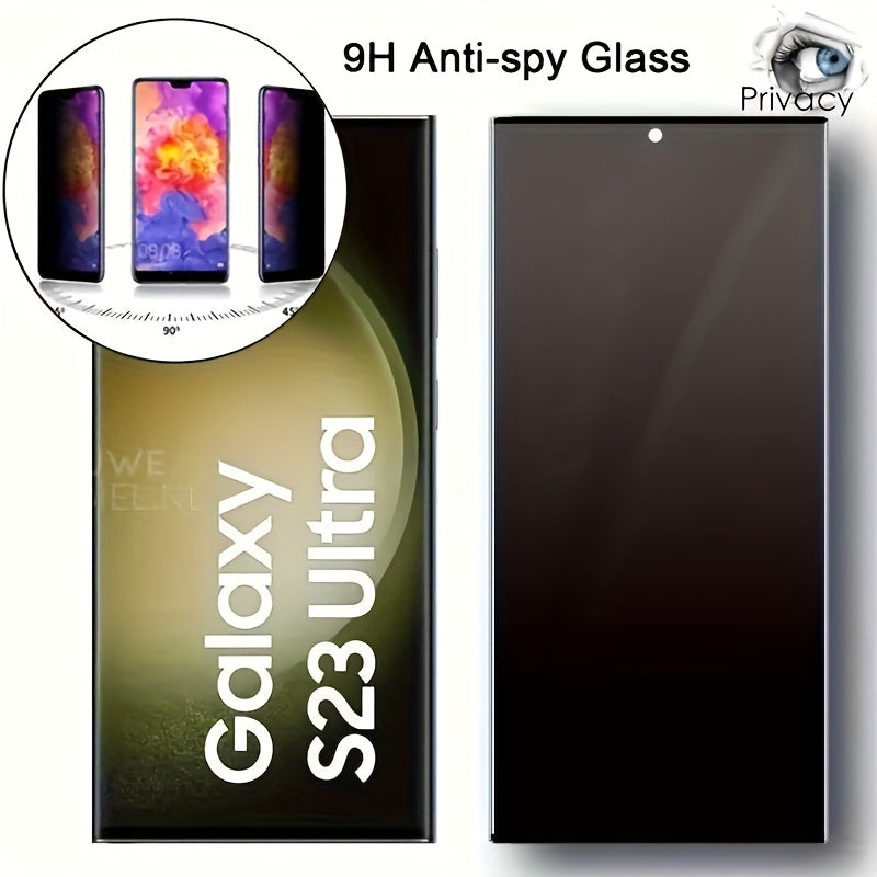 9H Anti-Spy Tempered Glass Screen Protector for S24 S23 Full Coverage Privacy Scratch Resistant