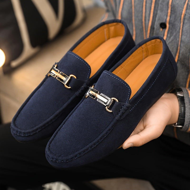 Men's Casual Canvas Loafer Shoes Slip-On Rubber Sole for Party and Streetwear