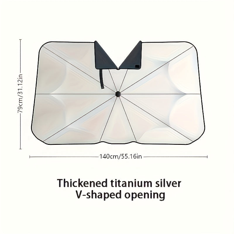 Car Sunshade Umbrella Foldable Windshield Sunblock Vehicle-Mounted Shade