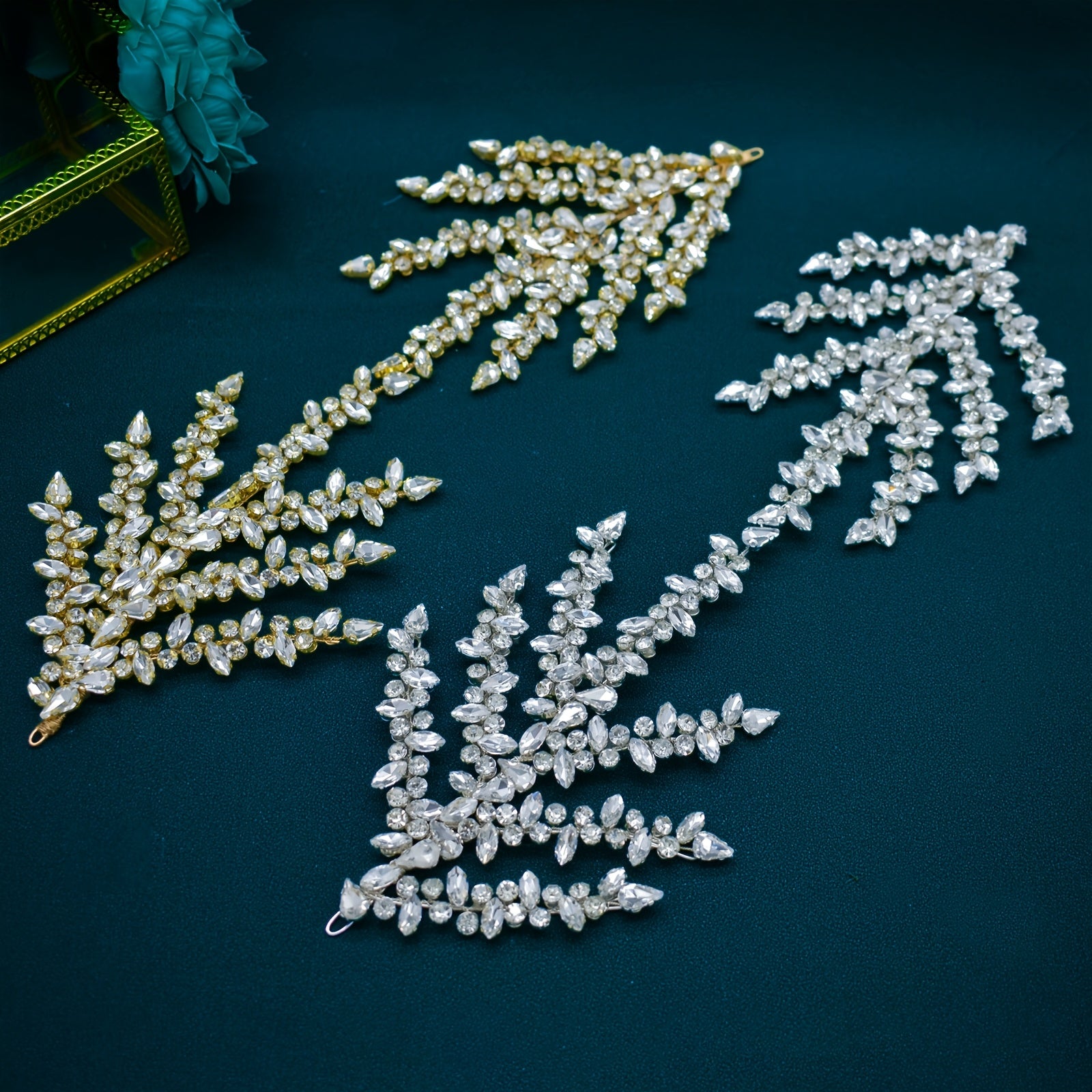 Wedding Tiara Crown with Crystal Rhinestones for Brides and Women