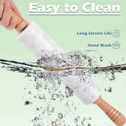 Marble Rolling Pin 47.98cm with Wooden Stand Non-Stick Surface for Baking Cookies Pizza Pasta