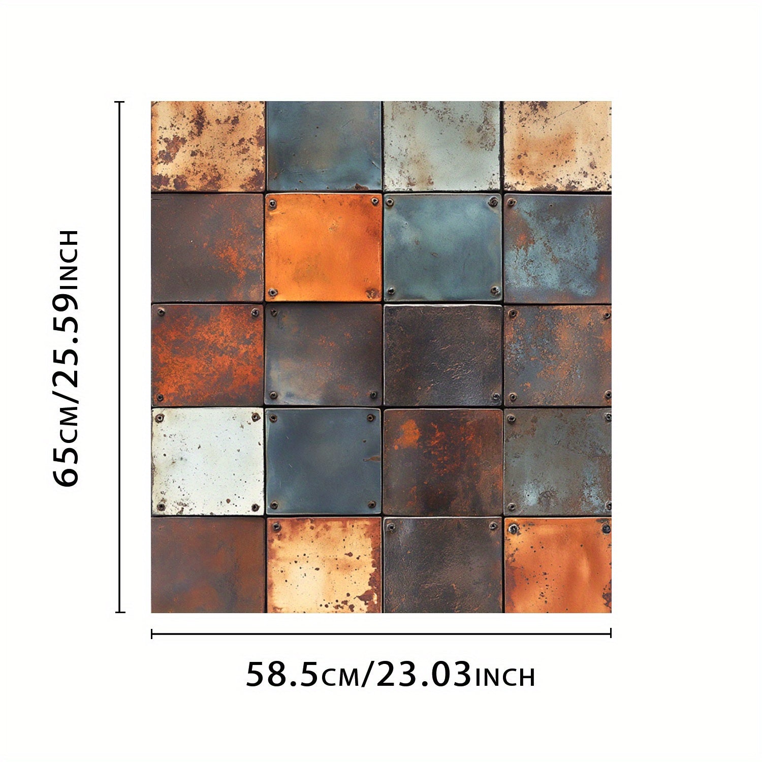 Магнитный чехол для посудомоечной машины с узором из металлических блоков 58,5x65 см Водонепроницаемый, прочный