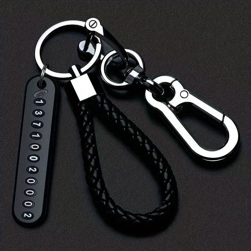 Unisex Anti-Lost Keychain Pendant With Phone Number Strip