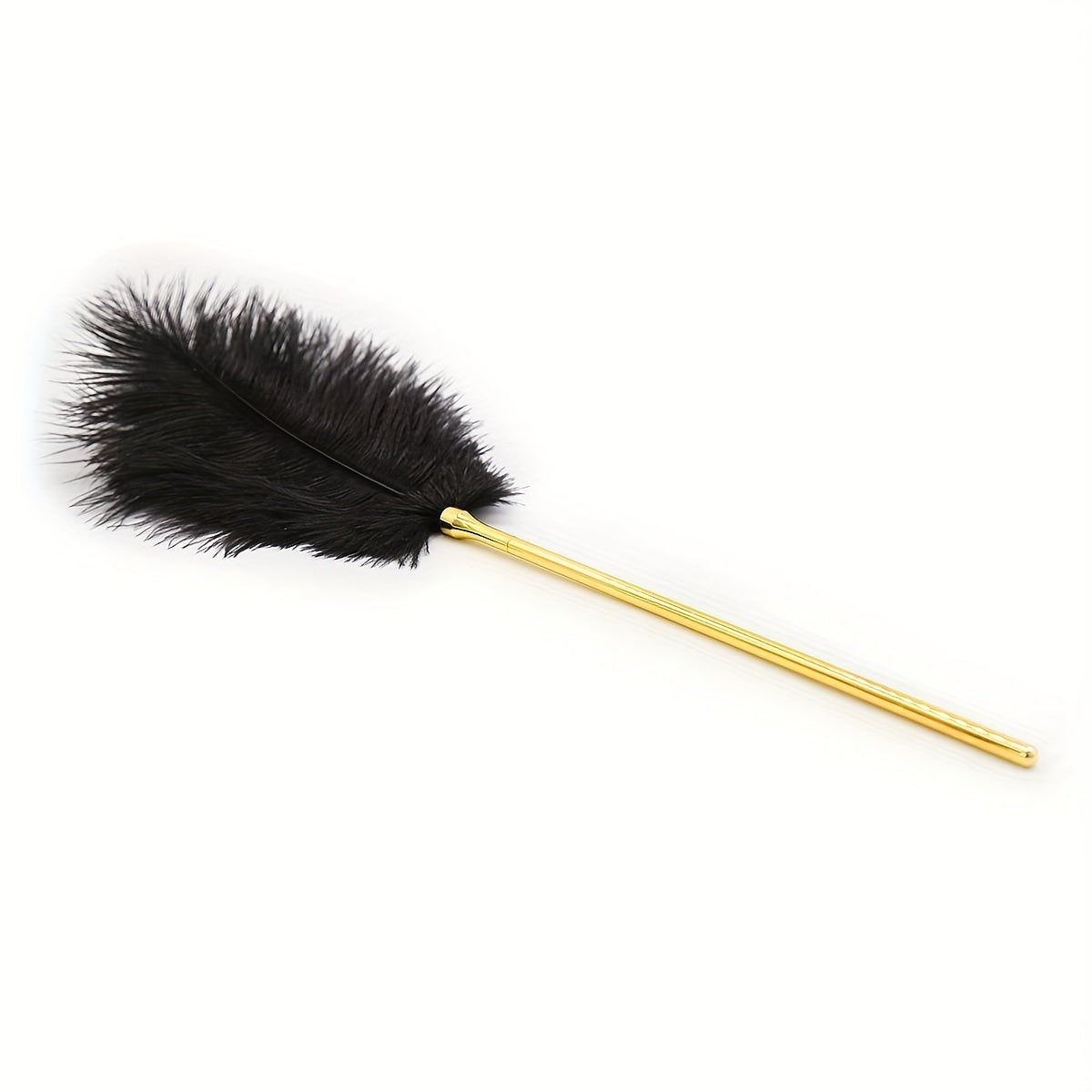 Black Feather Teasing Stick for Women and Couples Intimate Play Accessory