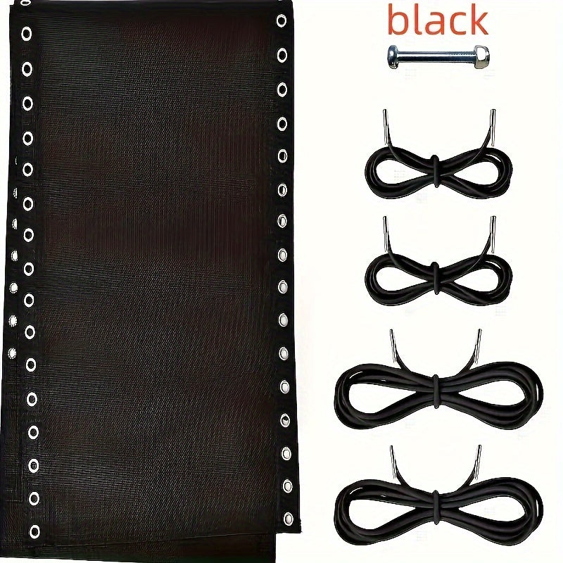 Zero-Gravity Chair Replacement Fabric Set for Patio Lounge Black Cloth Ruffles and Accessories