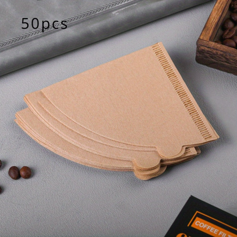 50/100 Pcs Unbleached Paper Coffee Filters for Pour Over Drip Brewing