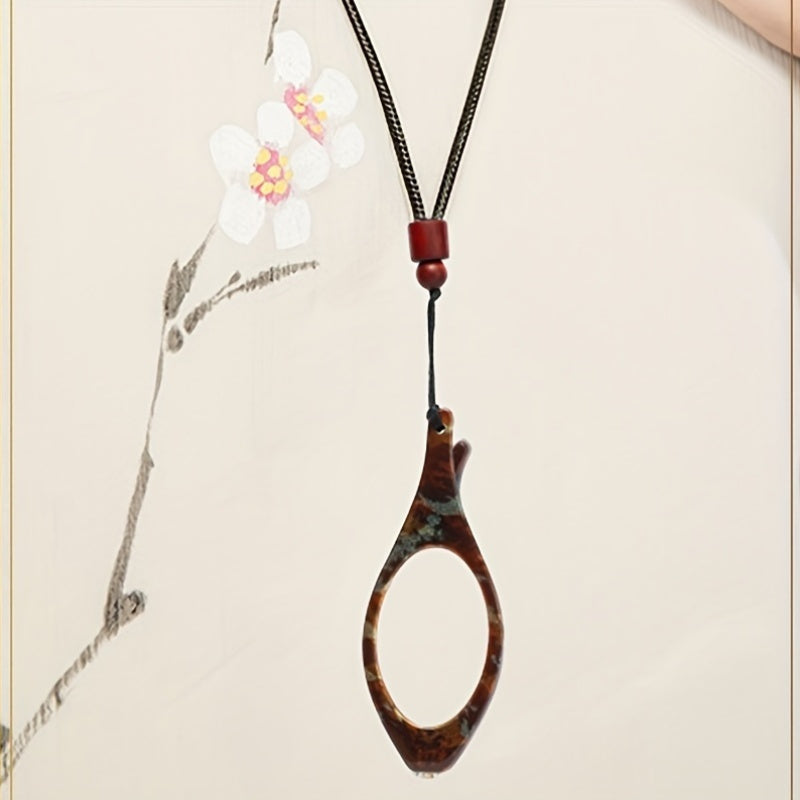 Lentes de lectura plegables ligeros en forma de colgante para mujeres y hombres, montura de plástico, soporte de tocador incluido